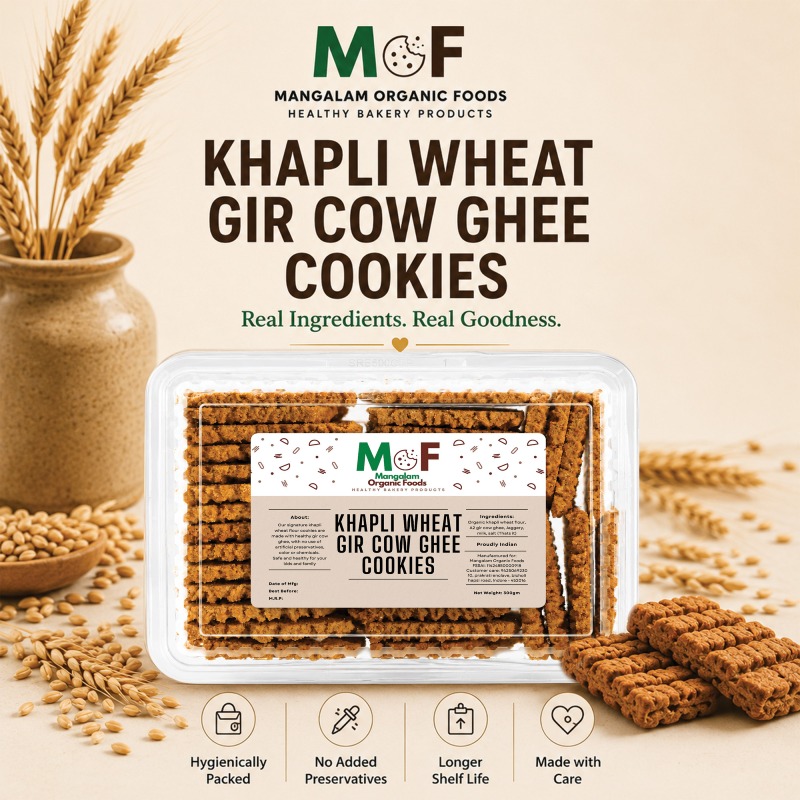 Khapli Wheat Gir Cow Ghee Cookies