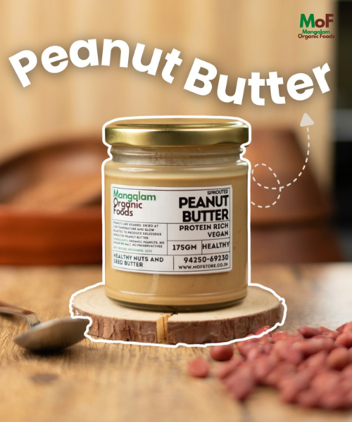 Creamy organic peanut butter rich in protein and healthy fats. Perfect for breakfast, snacks, and everyday nutrition.